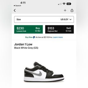 Black white grey jordan 1